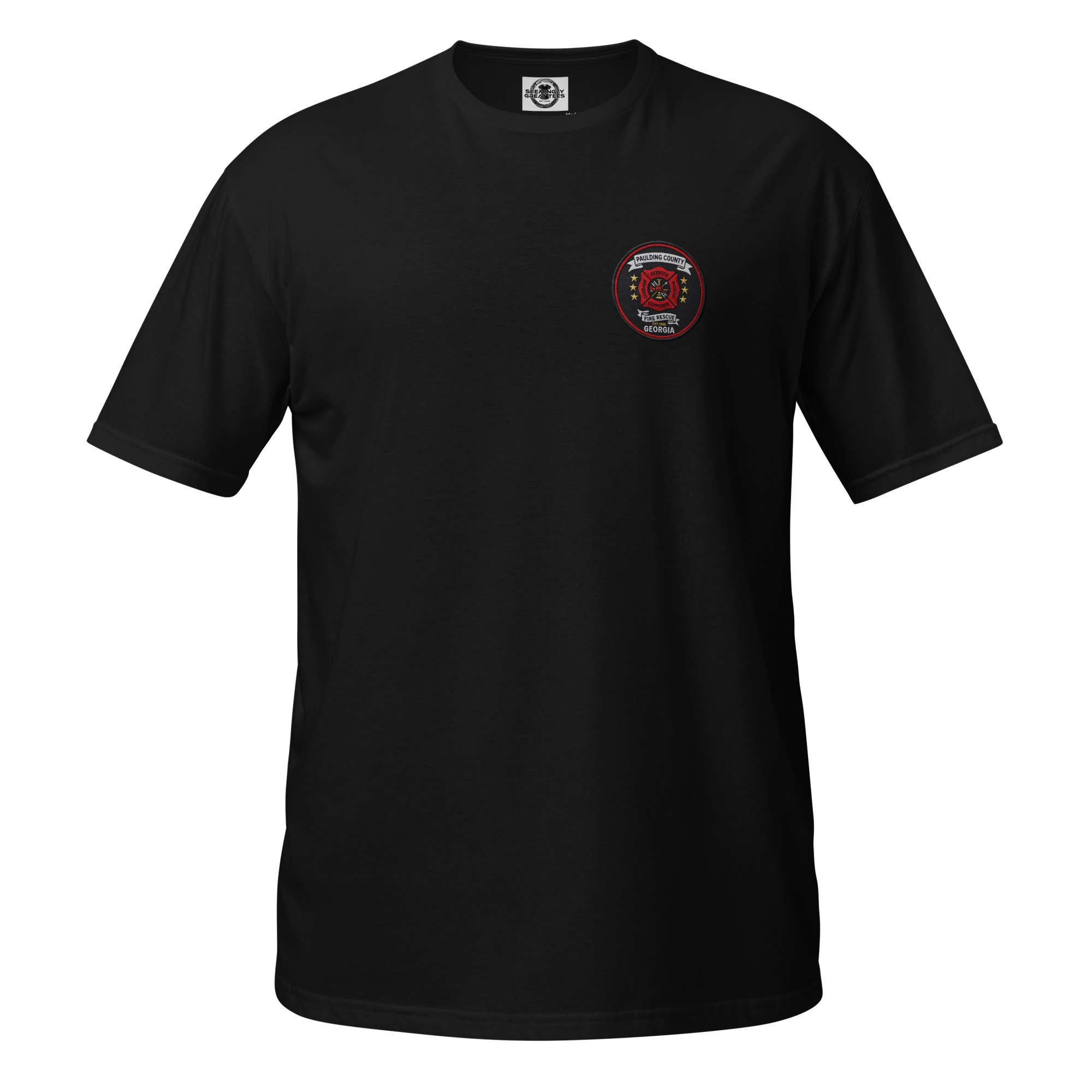 unisex-basic-softstyle-t-shirt-black-front-6a6aaf1807358.jpg Paulding County Fire Department - design idea 1 - Image 2