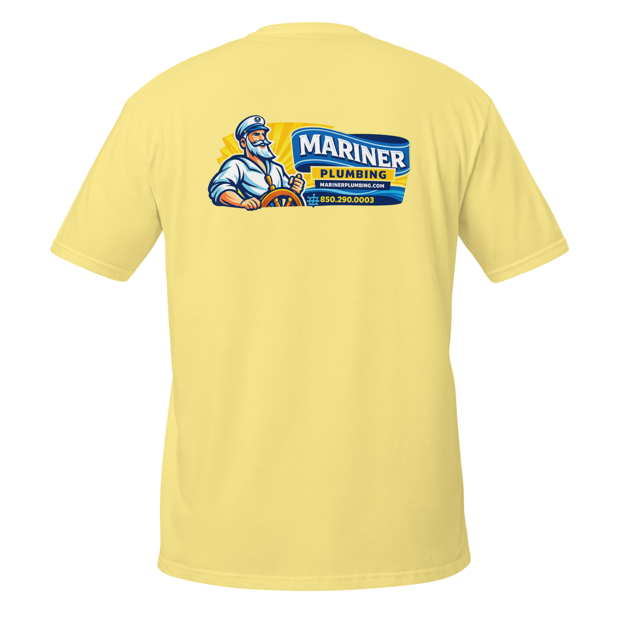unisex-basic-softstyle-t-shirt-cornsilk-back-6a6a64325f0ee.jpg Mariner Plumbing - design idea 1 - Image 15