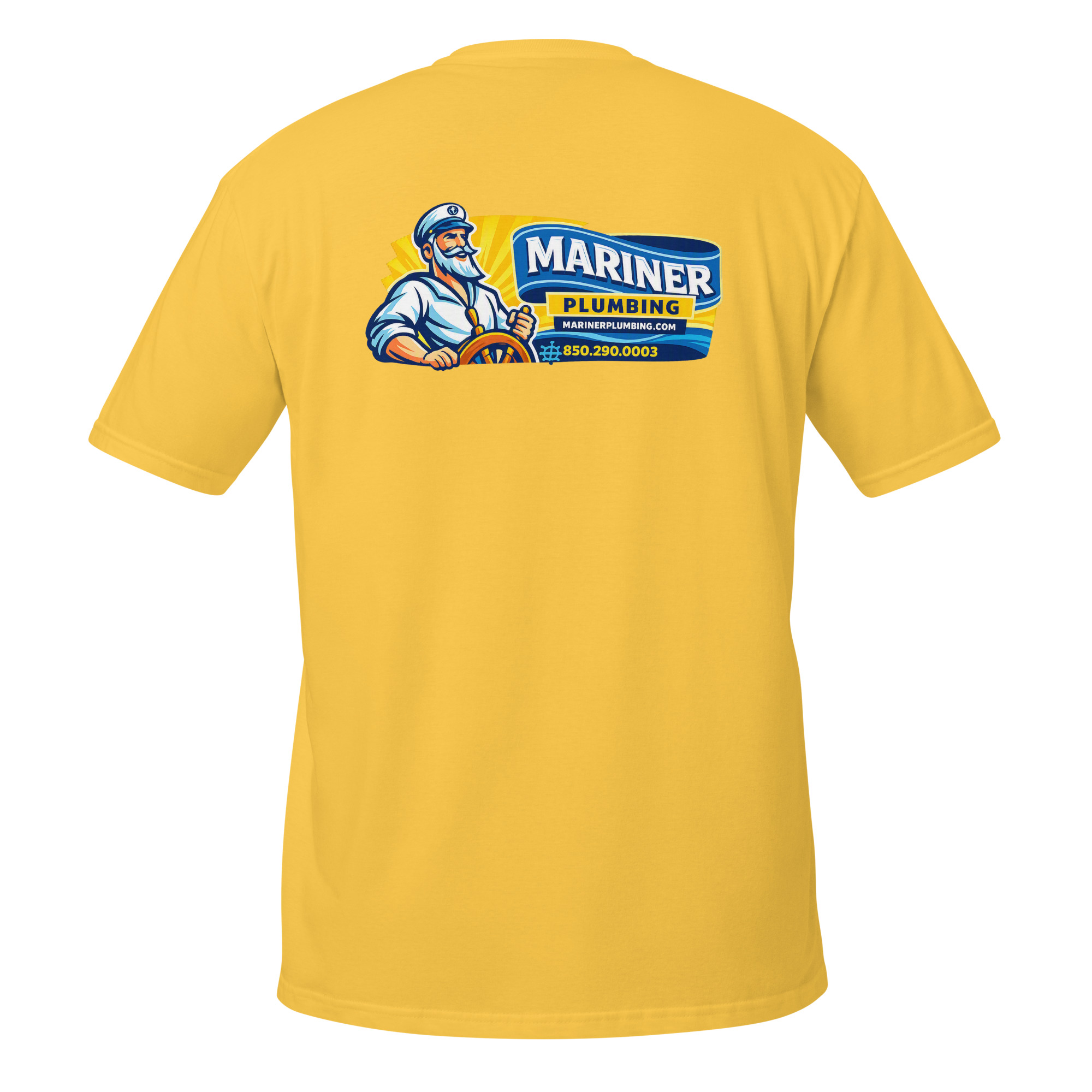 unisex-basic-softstyle-t-shirt-daisy-back-6a6a64325f138.jpg Mariner Plumbing - design idea 1 - Image 12