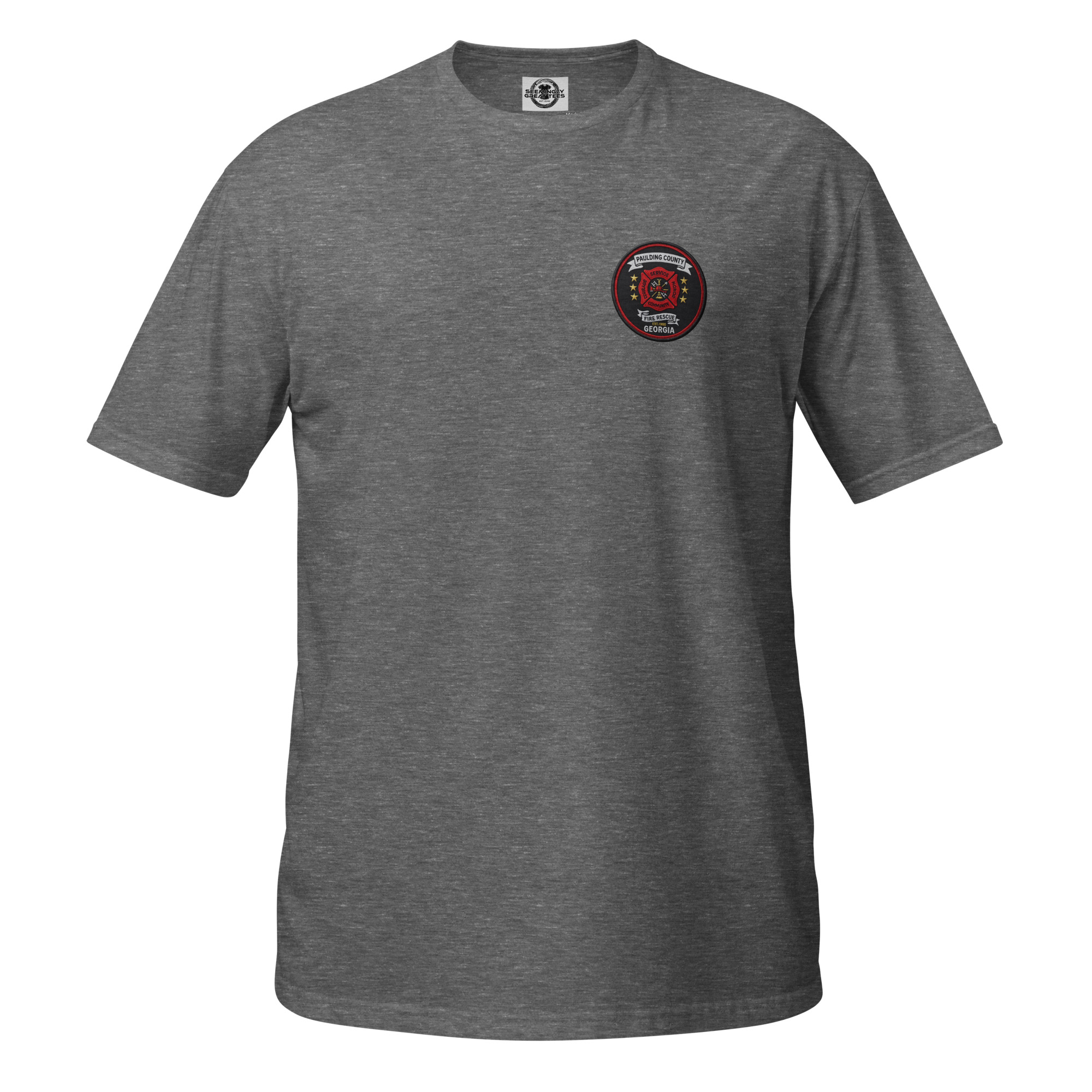 unisex-basic-softstyle-t-shirt-graphite-heather-front-6a6aaf180b5ac.jpg Paulding County Fire Department - design idea 1 - Image 6