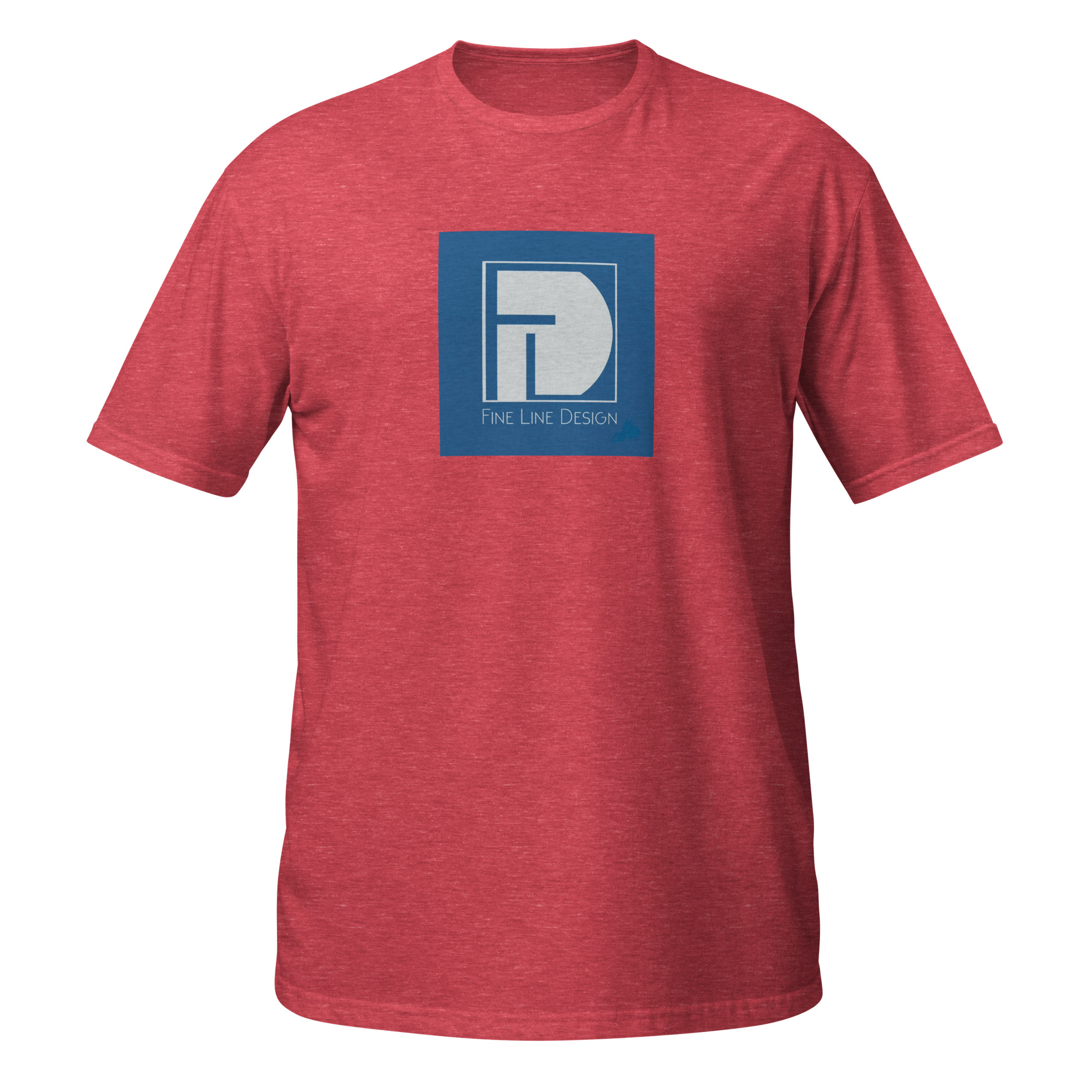 unisex-basic-softstyle-t-shirt-heather-red-front-6a6a51e5b1a58.jpg Fine Line Design - design 1 - Image 4