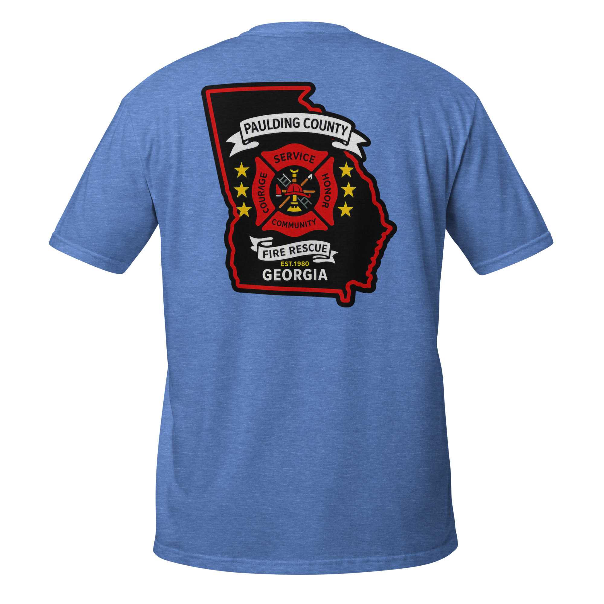 unisex-basic-softstyle-t-shirt-heather-royal-back-6a6aaf180e1c8.jpg Paulding County Fire Department - design idea 1 - Image 20