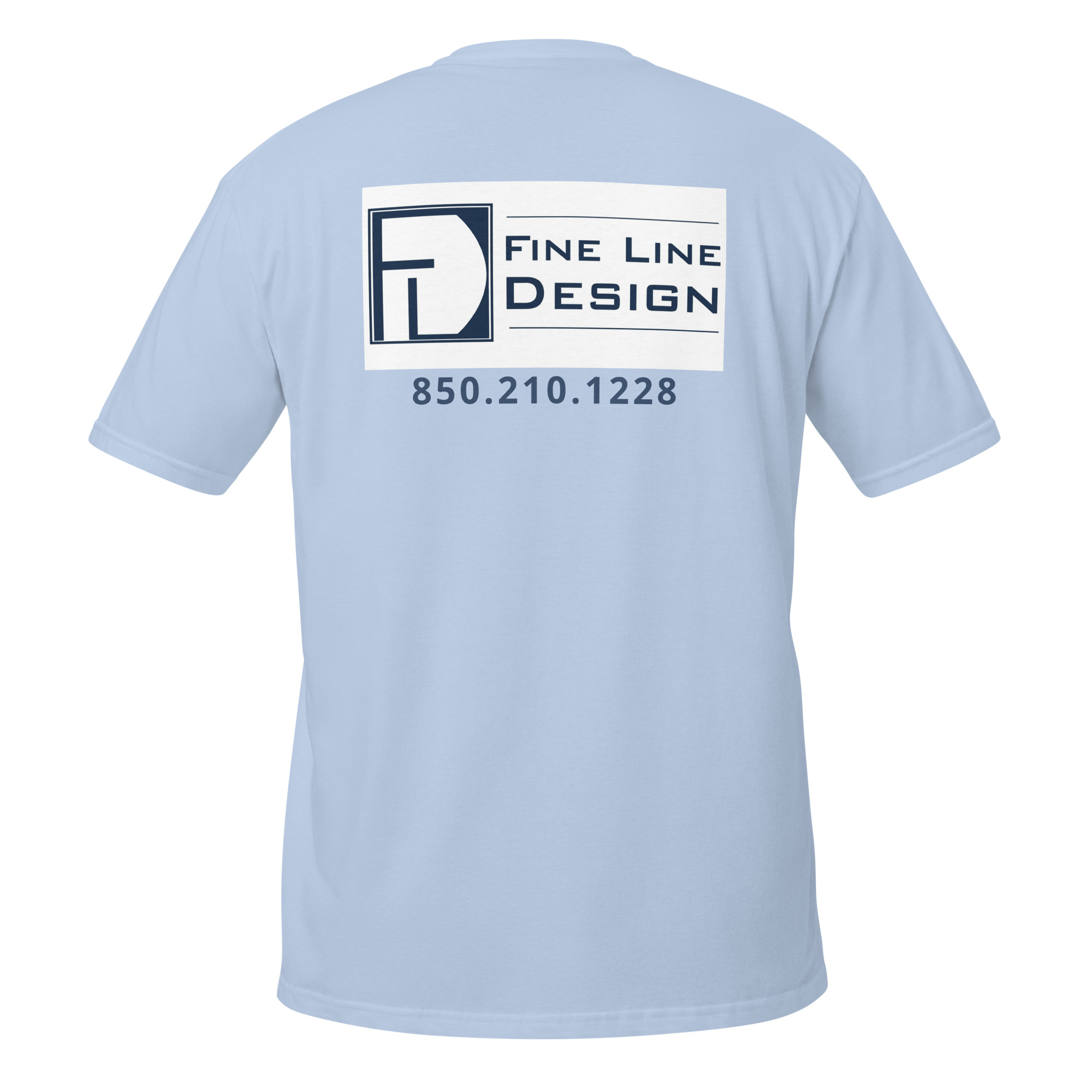 unisex-basic-softstyle-t-shirt-light-blue-back-6a6a51e5b2577.jpg Fine Line Design - design 1 - Image 14