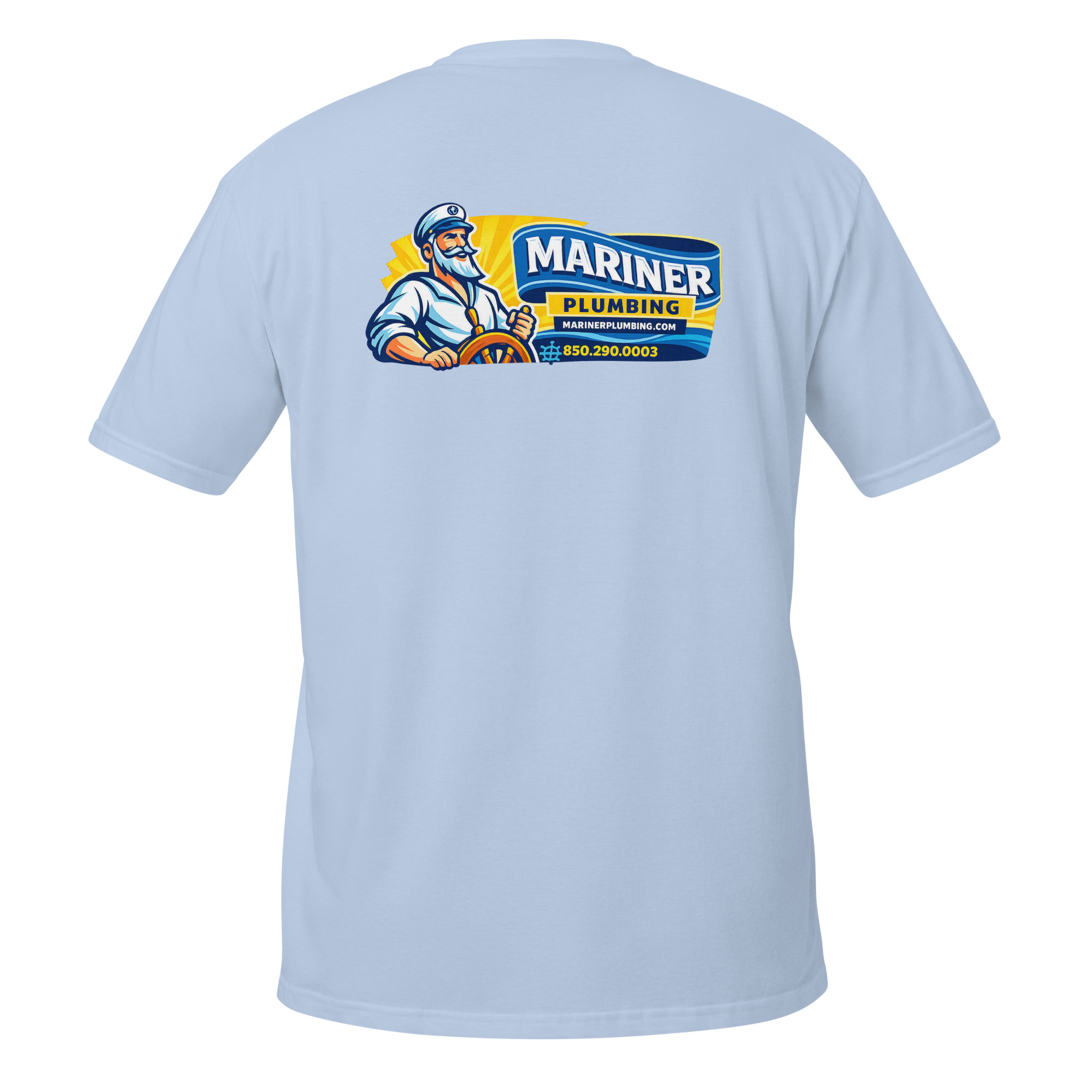 unisex-basic-softstyle-t-shirt-light-blue-back-6a6a64325ef9c.jpg Mariner Plumbing - design idea 1 - Image 13