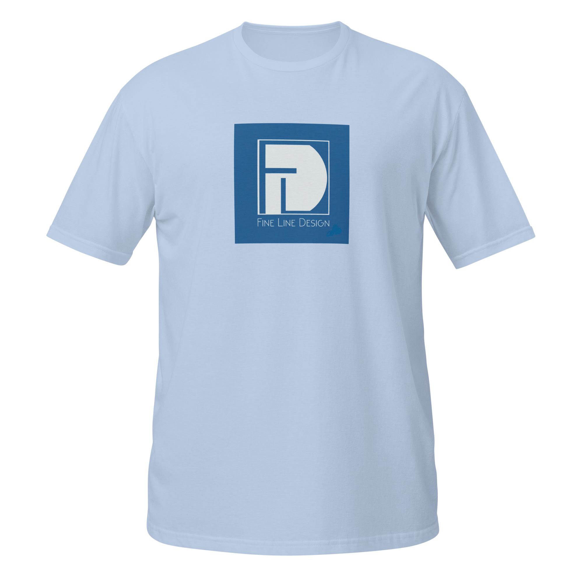 unisex-basic-softstyle-t-shirt-light-blue-front-6a6a51e5b196b.jpg Fine Line Design - design 1 - Image 7