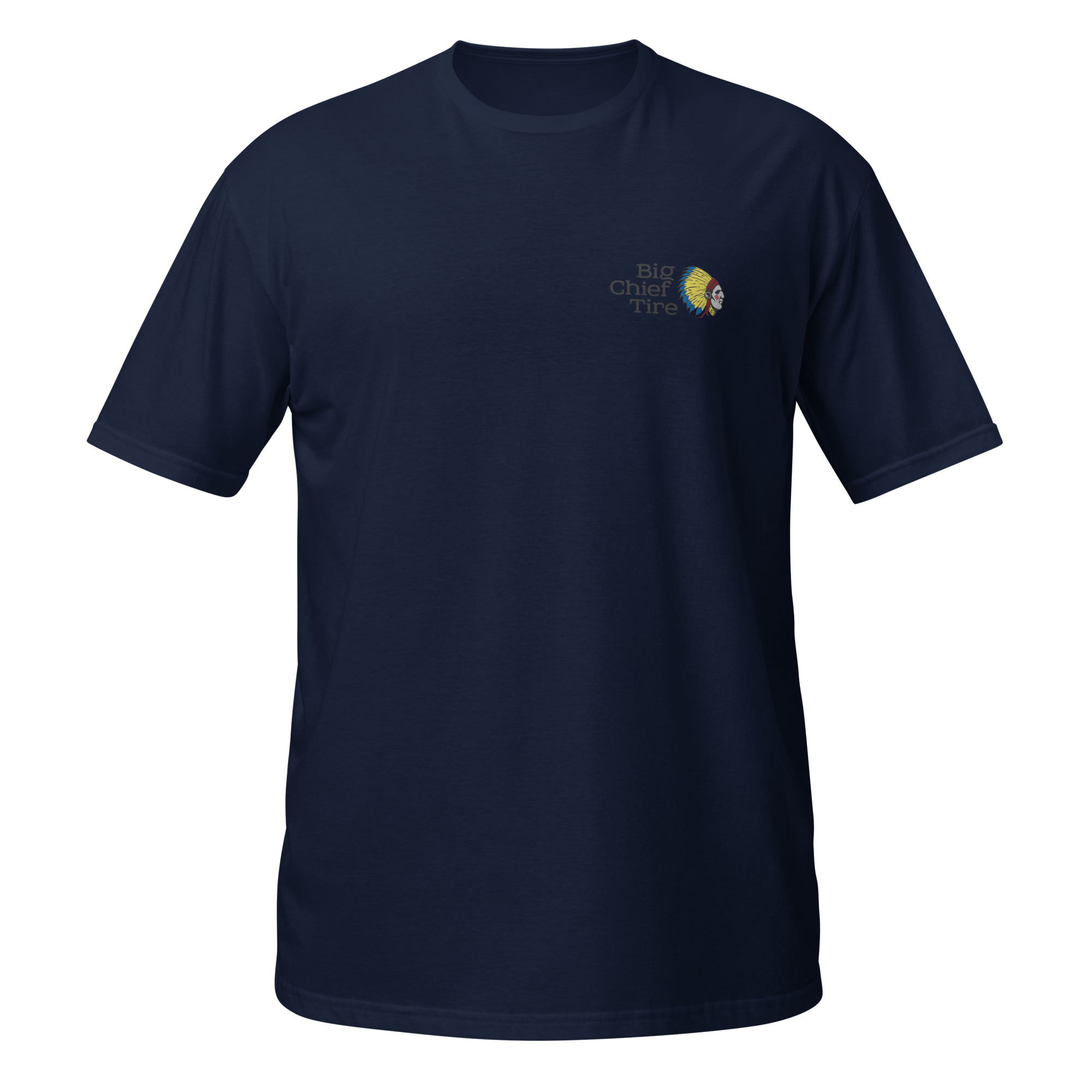 unisex-basic-softstyle-t-shirt-navy-front-6a6a735b2454f.jpg Big Chief Tire - design idea 1 - Image 2