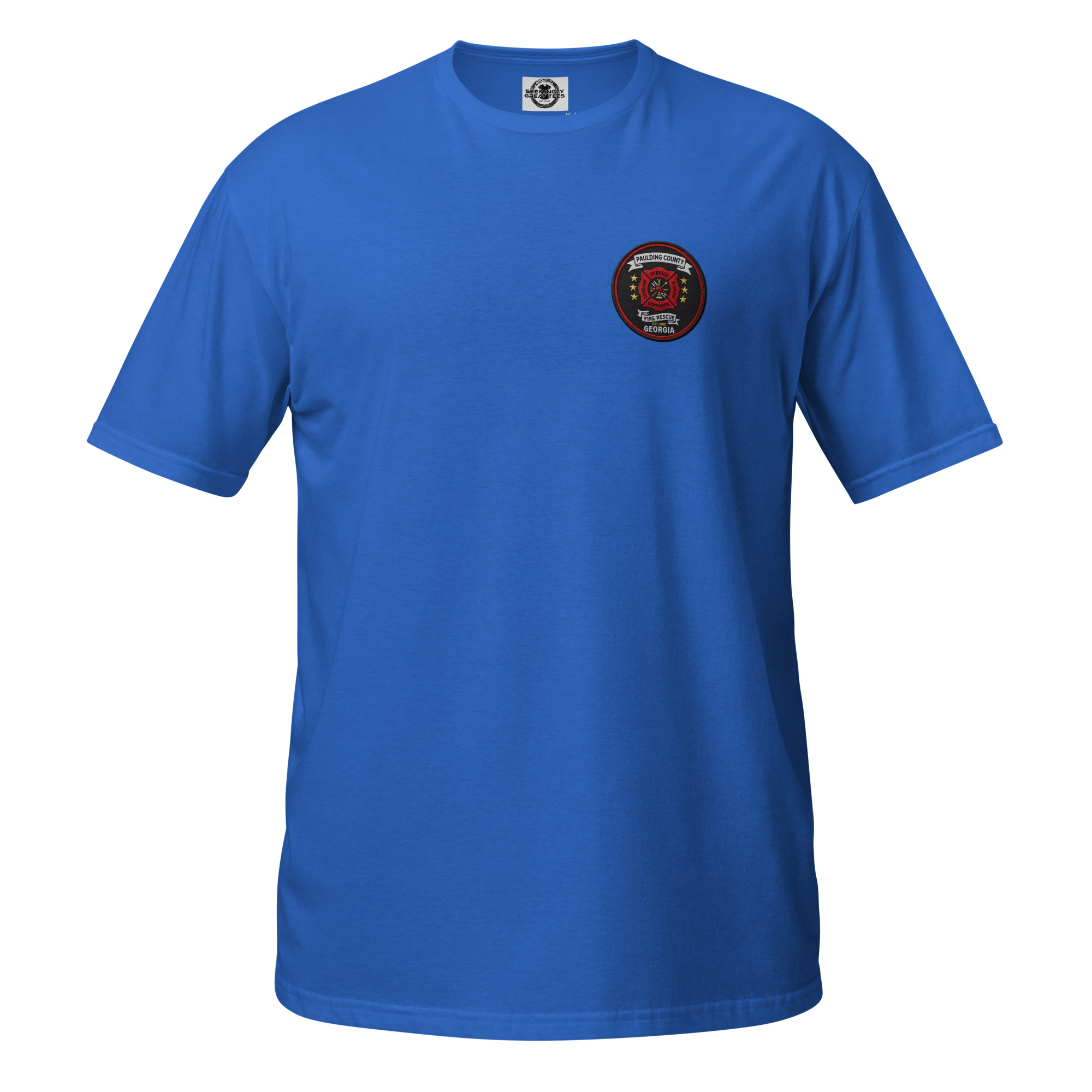 unisex-basic-softstyle-t-shirt-royal-front-6a6aaf180acef.jpg Paulding County Fire Department - design idea 1 - Image 5