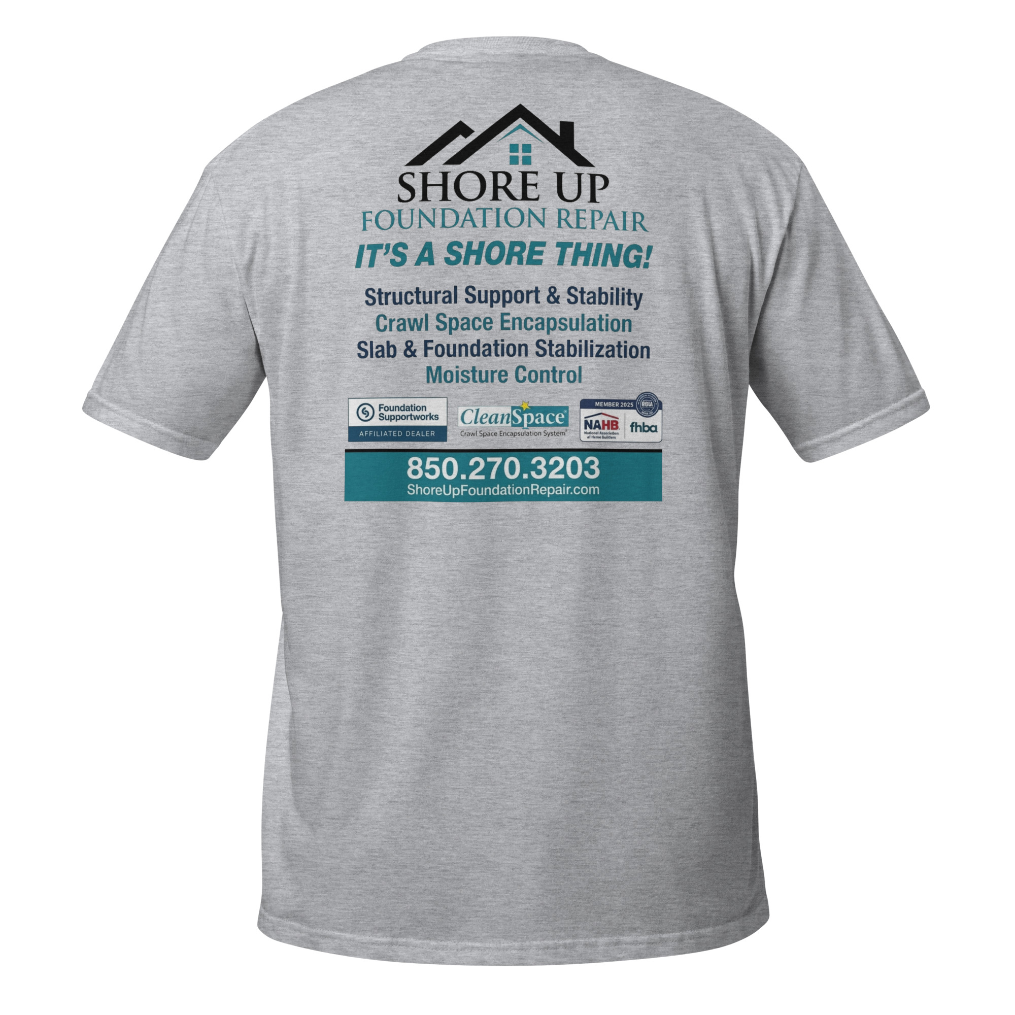 unisex-basic-softstyle-t-shirt-sport-grey-back-6a6b89351cd1d.jpg Shore Up Foundation - design idea 1 - Image 8