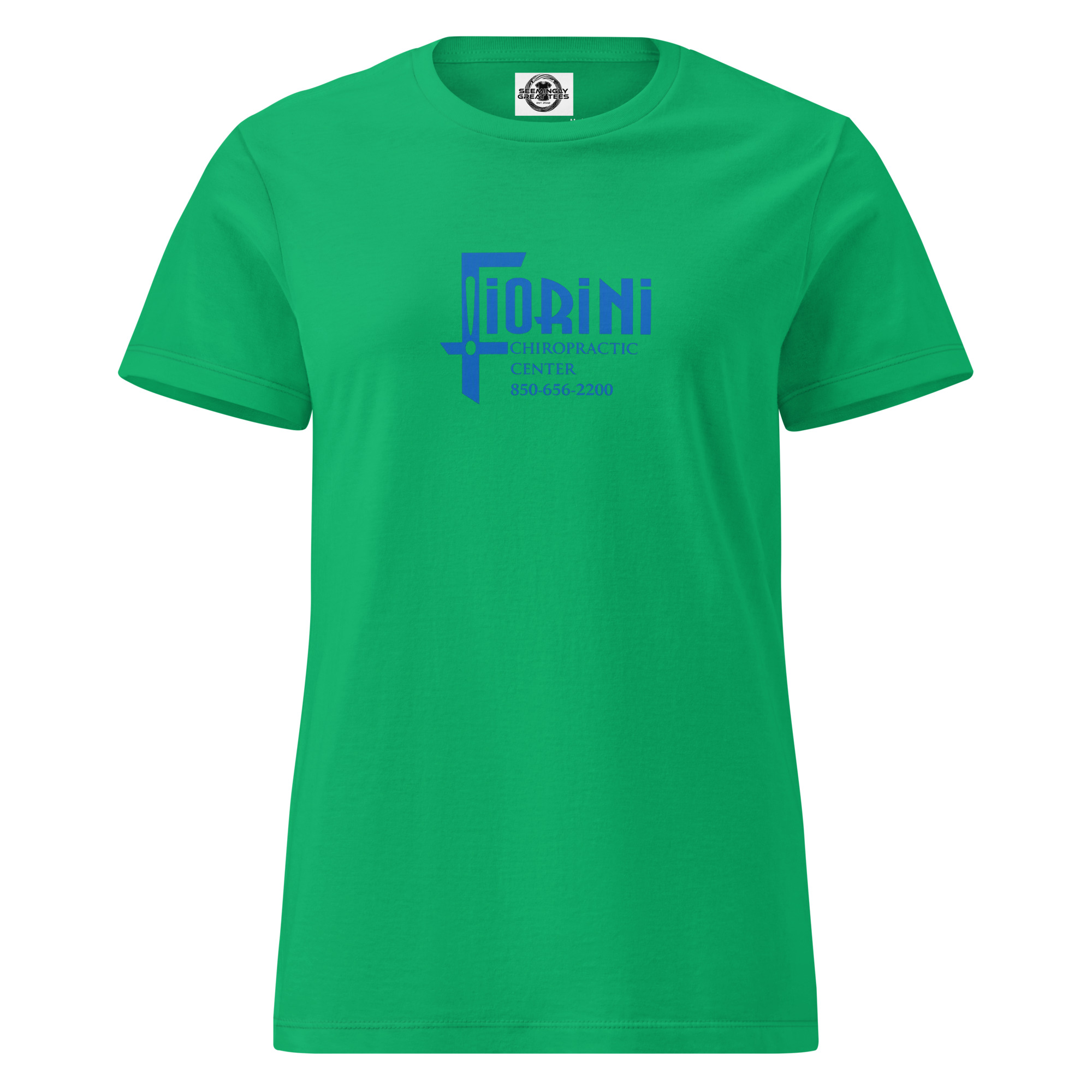 womens-basic-softstyle-t-shirt-irish-green-front-6a6ba51776d50.jpg Fiorini Chiropractic Center - design idea 1 - Image 28