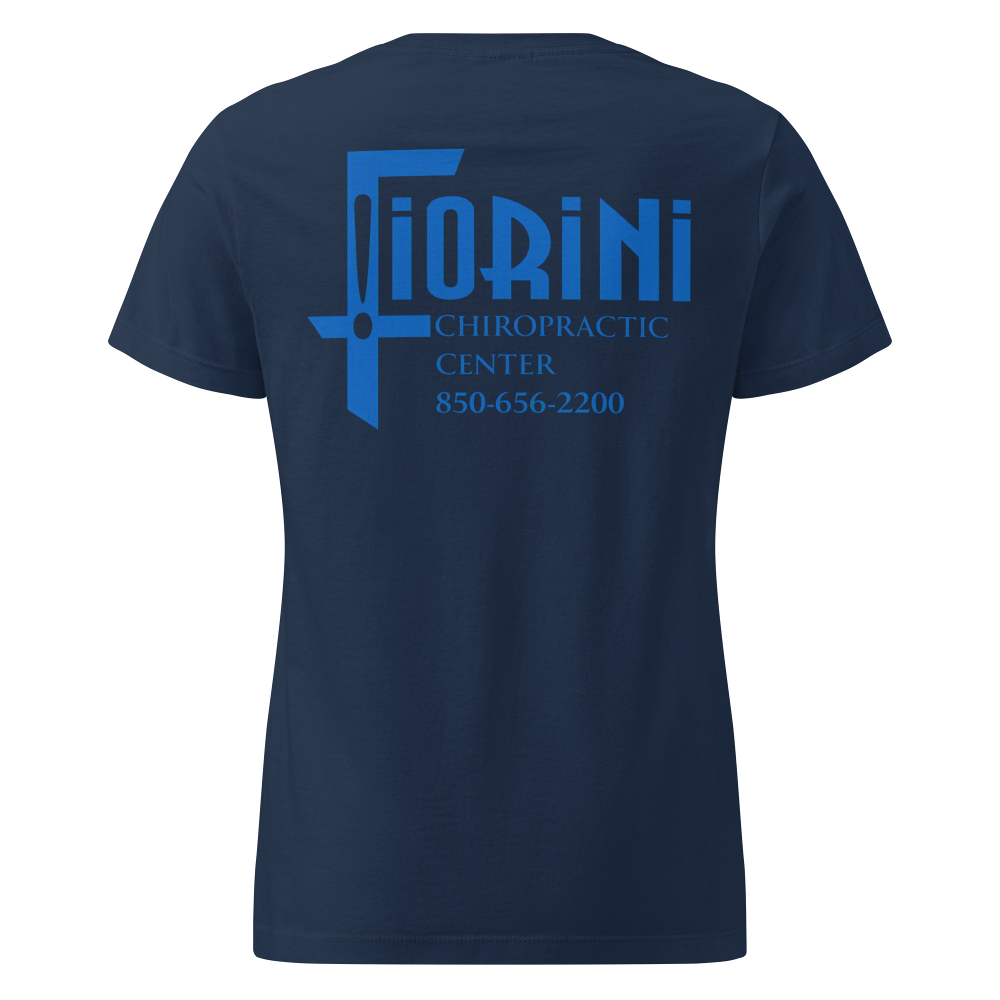 womens-basic-softstyle-t-shirt-navy-back-6a6a6f0591726.jpg Fiorini Chiropractic Center - design idea 1 - Image 2