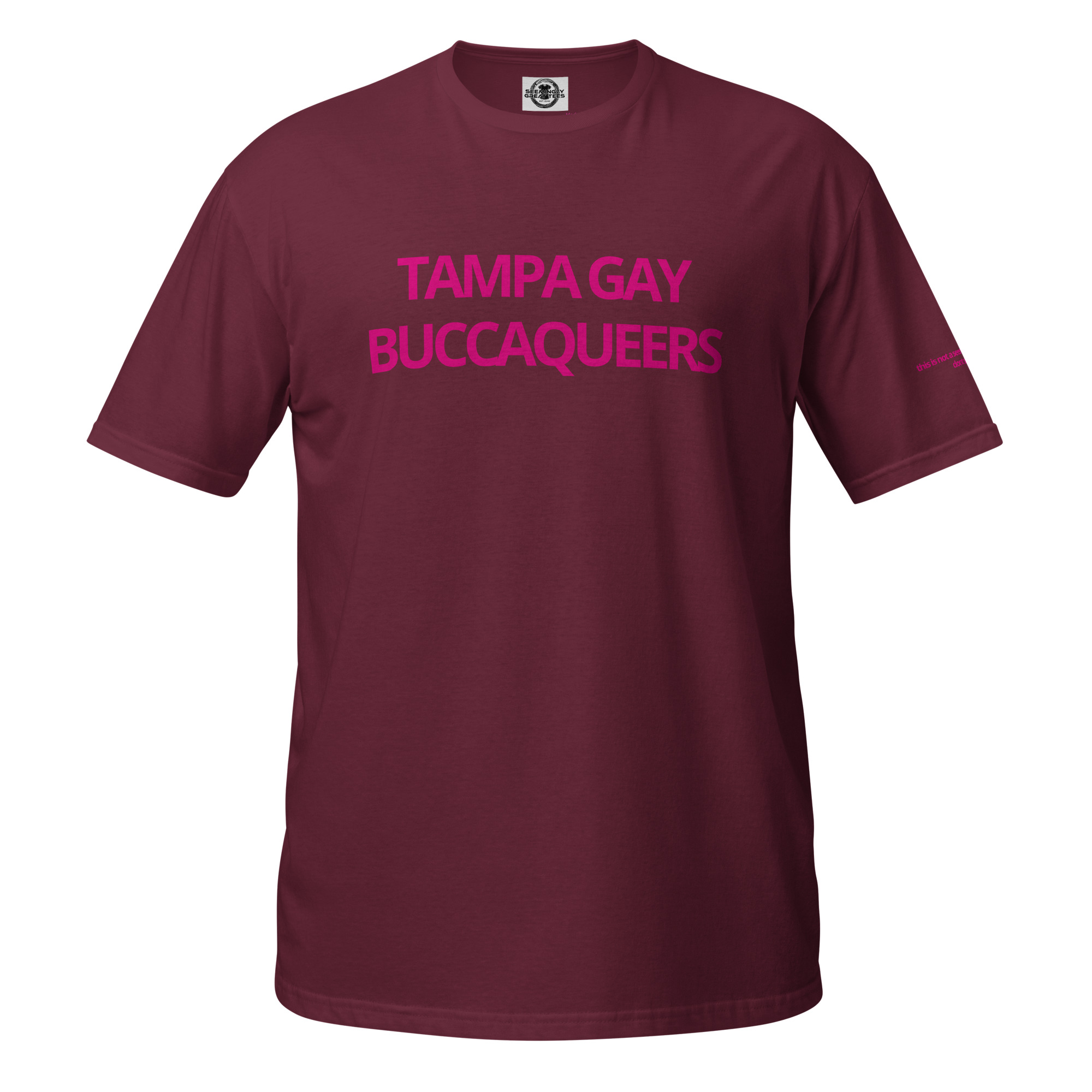 unisex-basic-softstyle-t-shirt-maroon-front-6a7476c81185e.jpg Tampa Gay Buccaqueers - Image 4